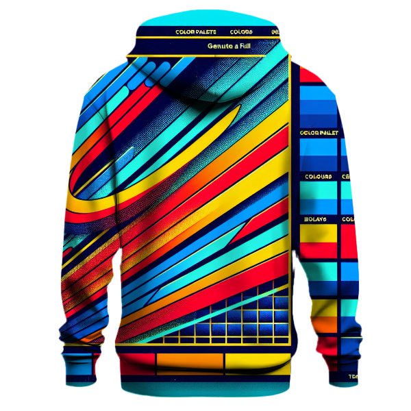 Bold 80s Retro Stripes Hoodie