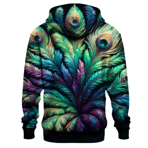 Peacock Feathers Burst Hoodie