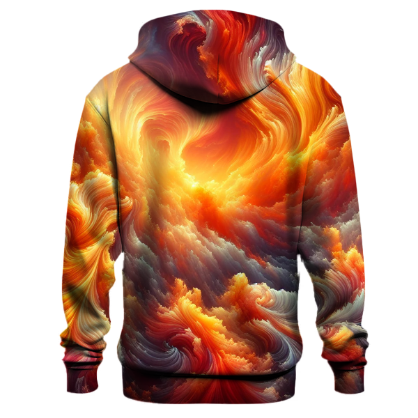 Fiery Coral Tie-Dye Hoodie