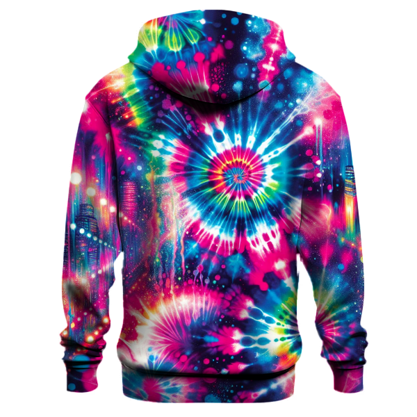 Neon Nightlife Tie-Dye Hoodie