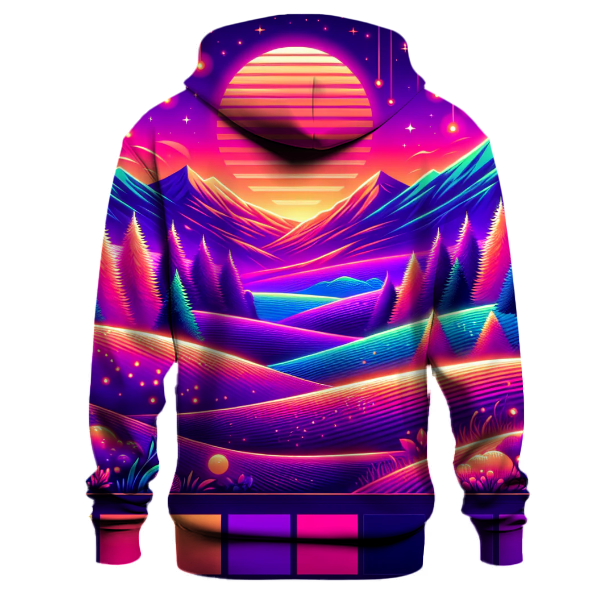 Retro Neon Landscape Hoodie