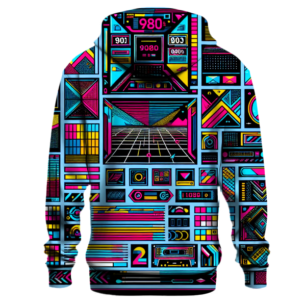 Retro Futuristic Patterns Hoodie