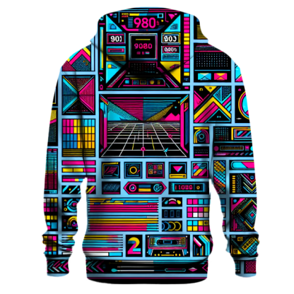 Retro Futuristic Patterns Hoodie