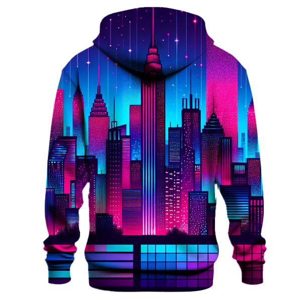 Neon Cityscape Drift Hoodie