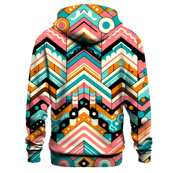 Funky Rainbow Zigzag Hoodie