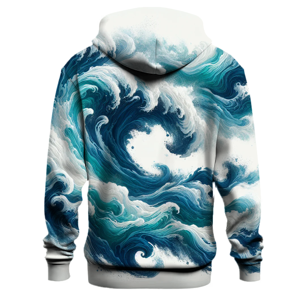 Raging Ocean Waves Tie-dye Hoodie