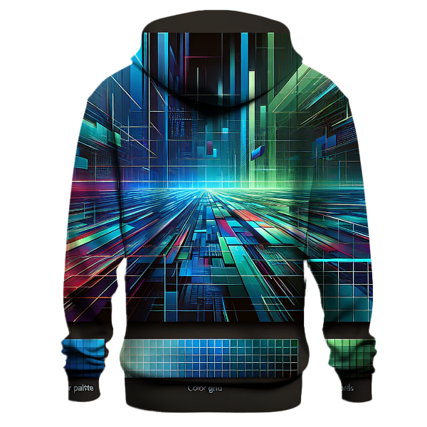 Cyber Geometric Grid Hoodie