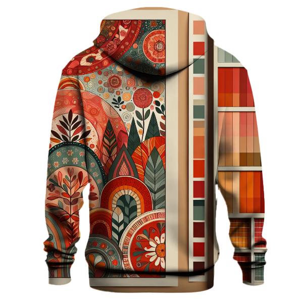 Retro Floral Whimsy Hoodie