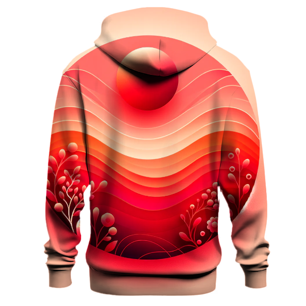 Crimson Wave Fade Hoodie