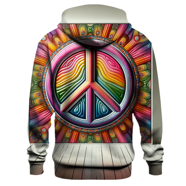 Peace and Love Retro Hoodie