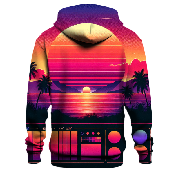 Electric Sunset Palm Hoodie