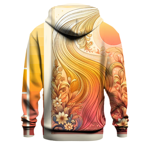 Floral Sunrise Gradient Hoodie