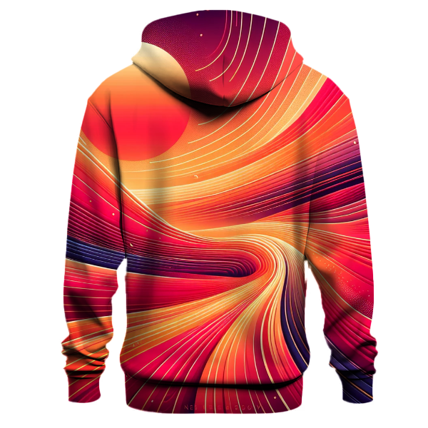Crimson Coral Sunset Hoodie