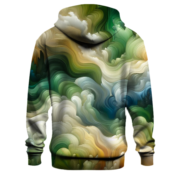 Lush Greenery Tie-dye Design Hoodie