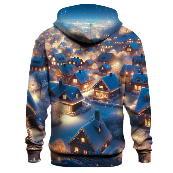 Glistening Snowy Village Hoodie