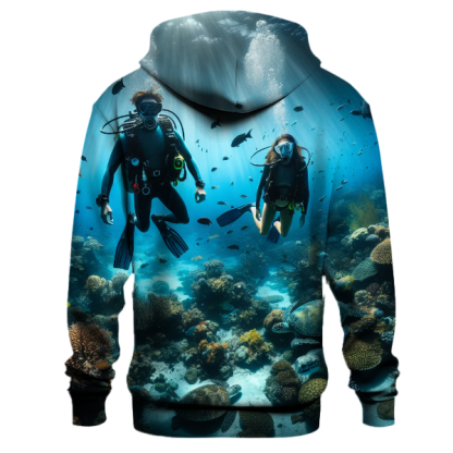 Diving - Deep Blue Hoodie