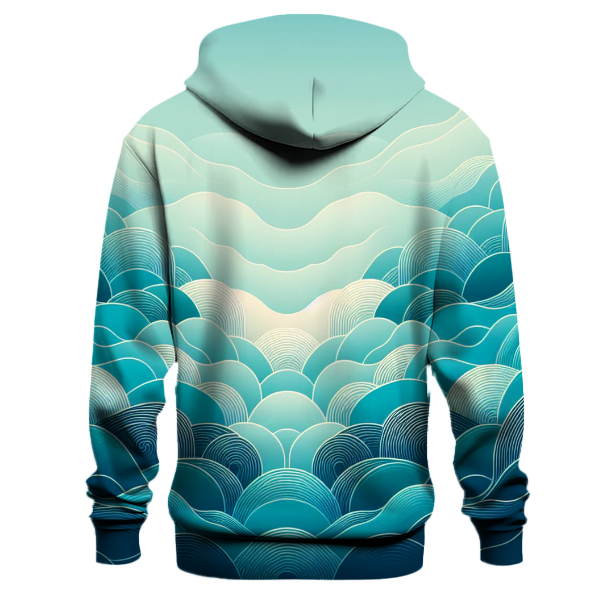 Aquatic Serenity Gradient Hoodie