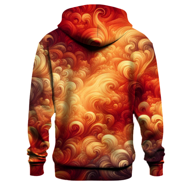 Fireside Glow Tie-dye Design Hoodie