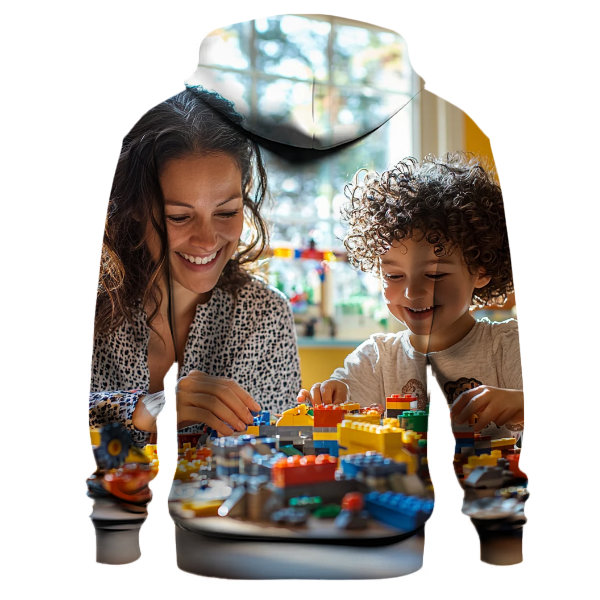 Building Memories Crafting a LEGO Project Together Hoodie
