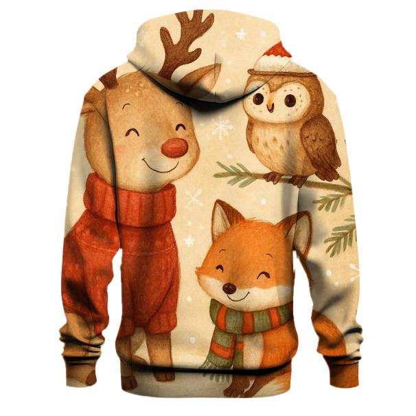 Cozy Winter Animal Friends Hoodie