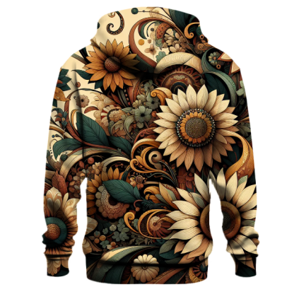 Bohemian Floral Burst Hoodie
