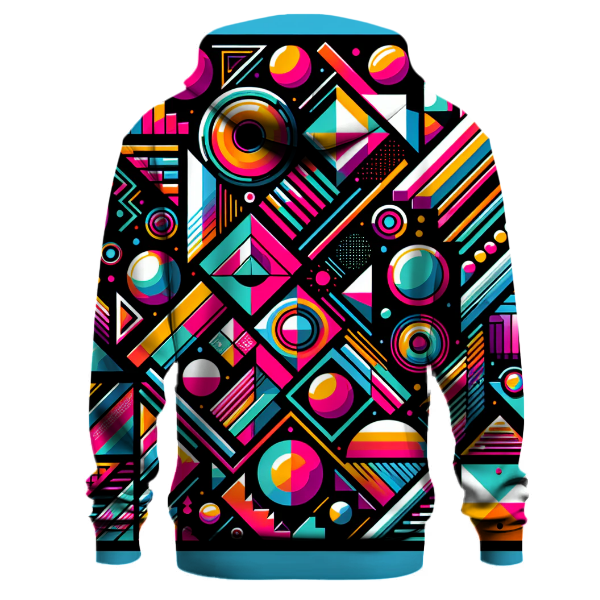 Radical 80s Shapes and Colors Hoodie