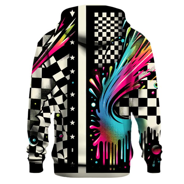 Checkerboard Disco Groove Hoodie