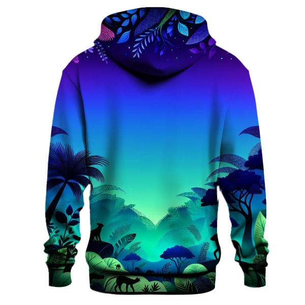 Vibrant Jungle Night Hoodie