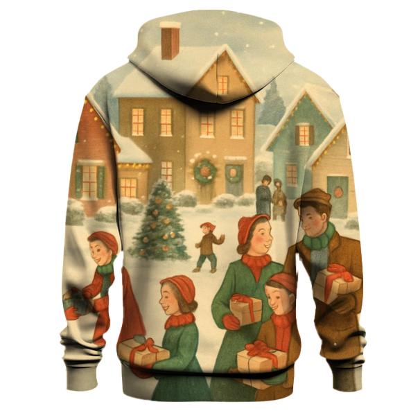 Retro Christmas Village Hoodie