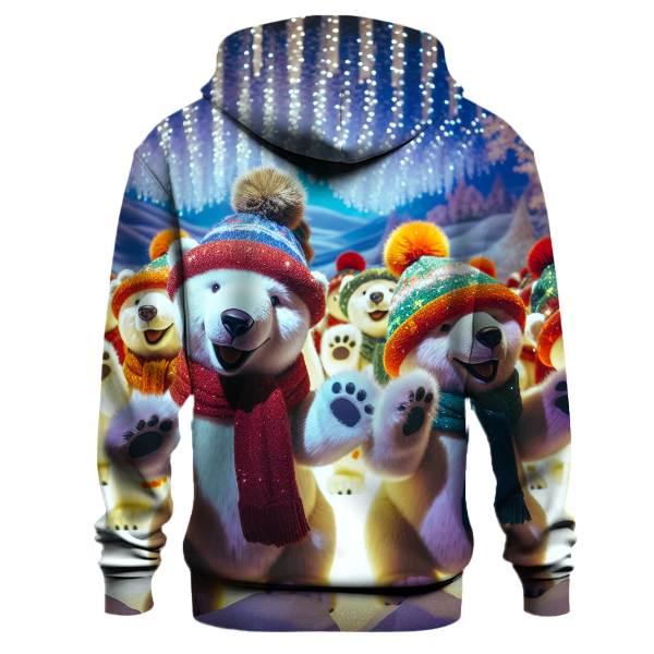 Whimsical Polar Bear Parade Hoodie