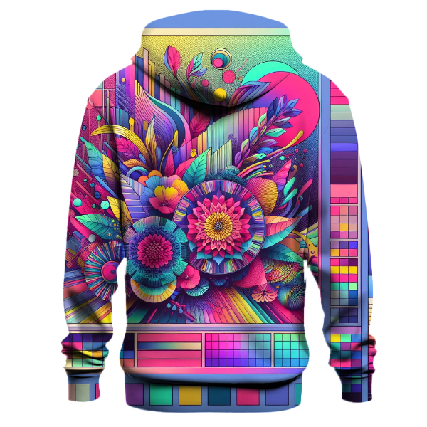 Technicolor Burst Design Hoodie