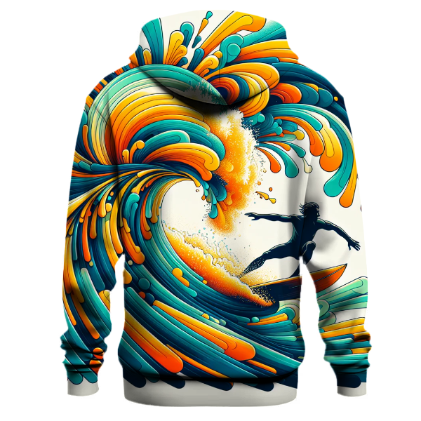 Retro 80s Wave Surfer Hoodie