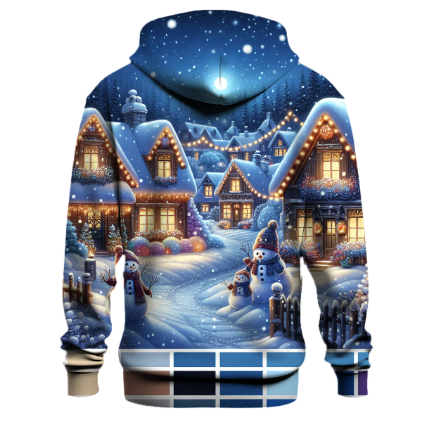 Lovely Christmas Village Scene Hoodie