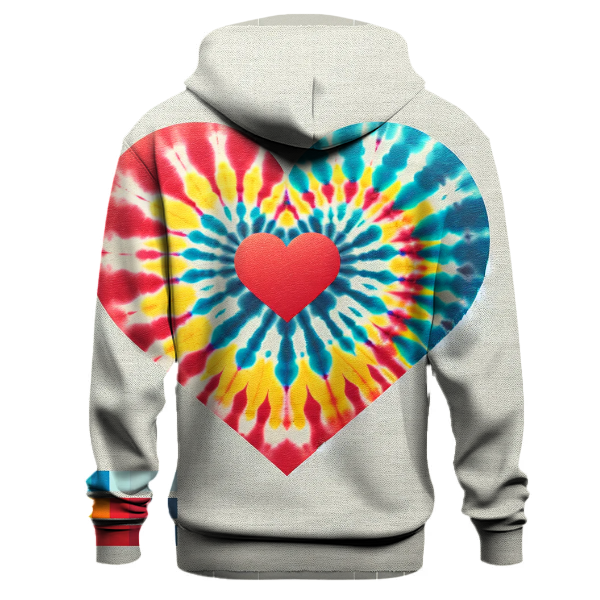 Funky 70s Tie-Dye Love Hoodie