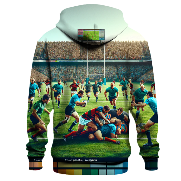 Rugby Team Spirit Design Hoodie