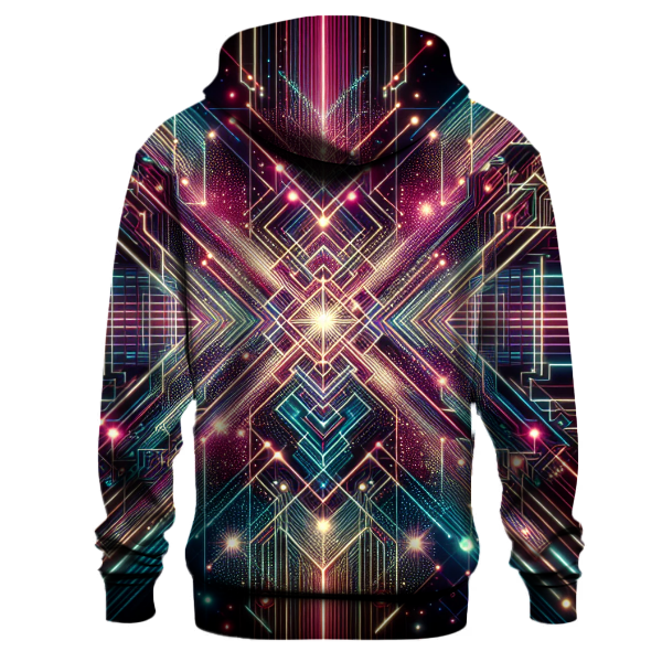 Geometric Laser Lights Hoodie
