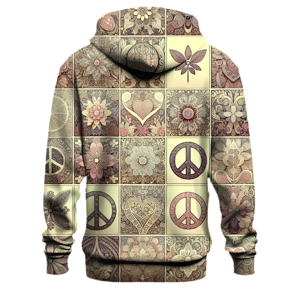 Vintage Floral Peace Hoodie