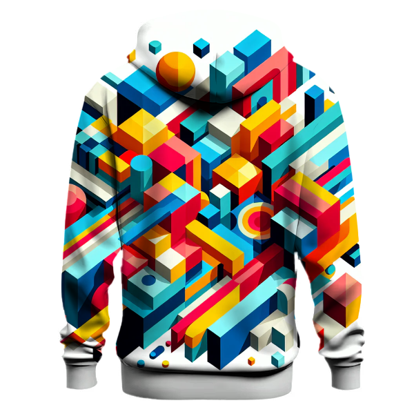 Retro Geometric Blocks Hoodie