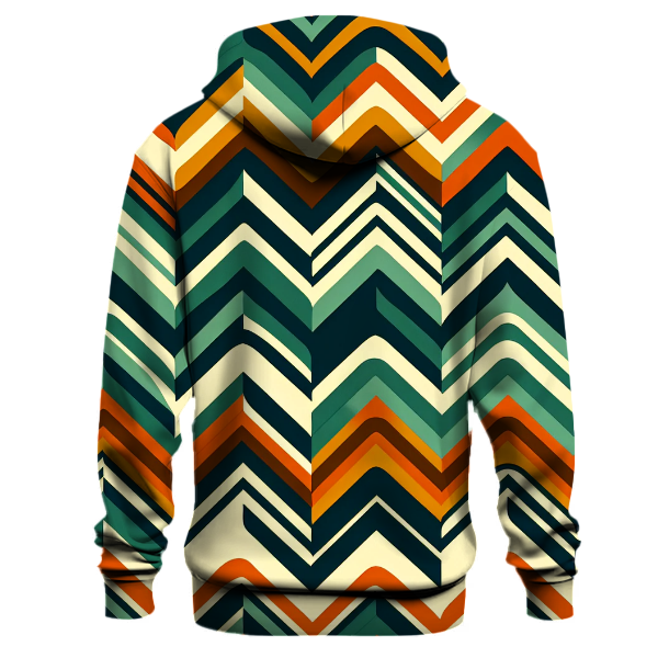Retro Chevron Waves Hoodie