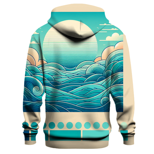 Breezy Ocean Wave Gradient Hoodie