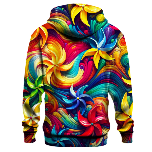 Colorful Pinwheel Design Hoodie