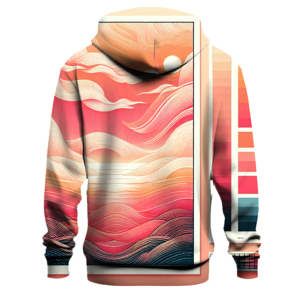 Coral Sunset Horizon Hoodie
