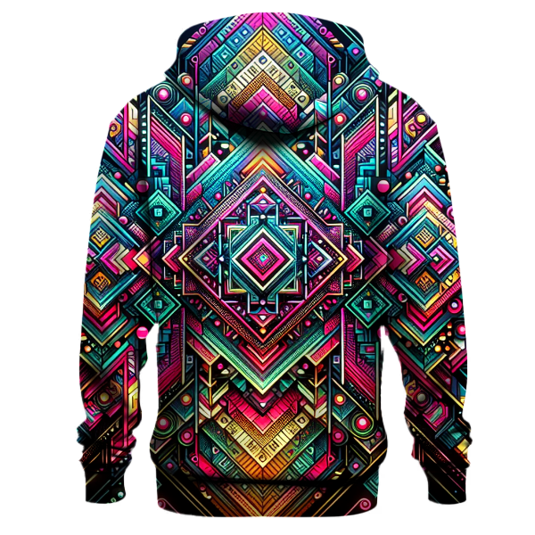 Neon Geometric Bliss Hoodie