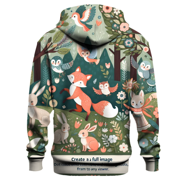 Dreamy Woodland Creatures Hoodie