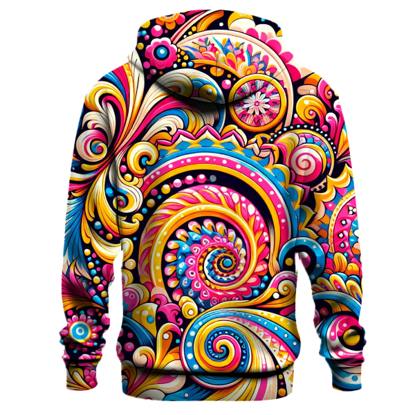 Festive Carnival Tie-dye Design Hoodie