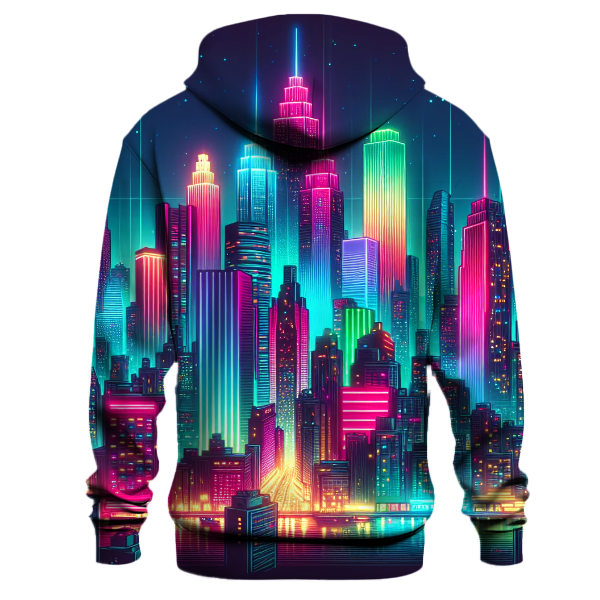 Neon Nights Skyscraper Hoodie