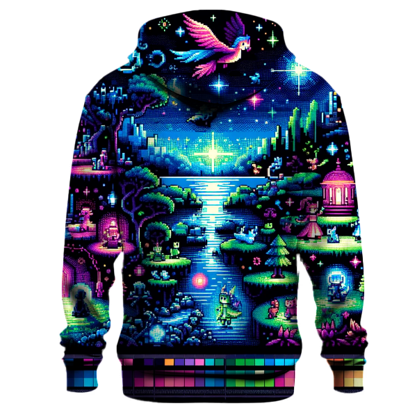 Pixelated Fantasy World Hoodie