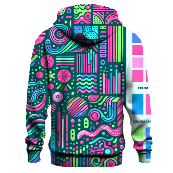 Flashy 80s Patterns Hoodie