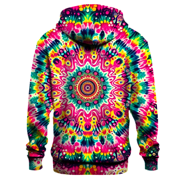 Electric Splash Tie-Dye Design Hoodie