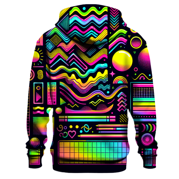 Electric Neon Patterns Hoodie